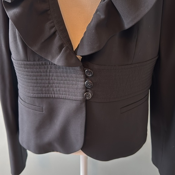 Armani Collezioni black blazer size 12 100% virgin wool fully lined - Picture 3 of 10